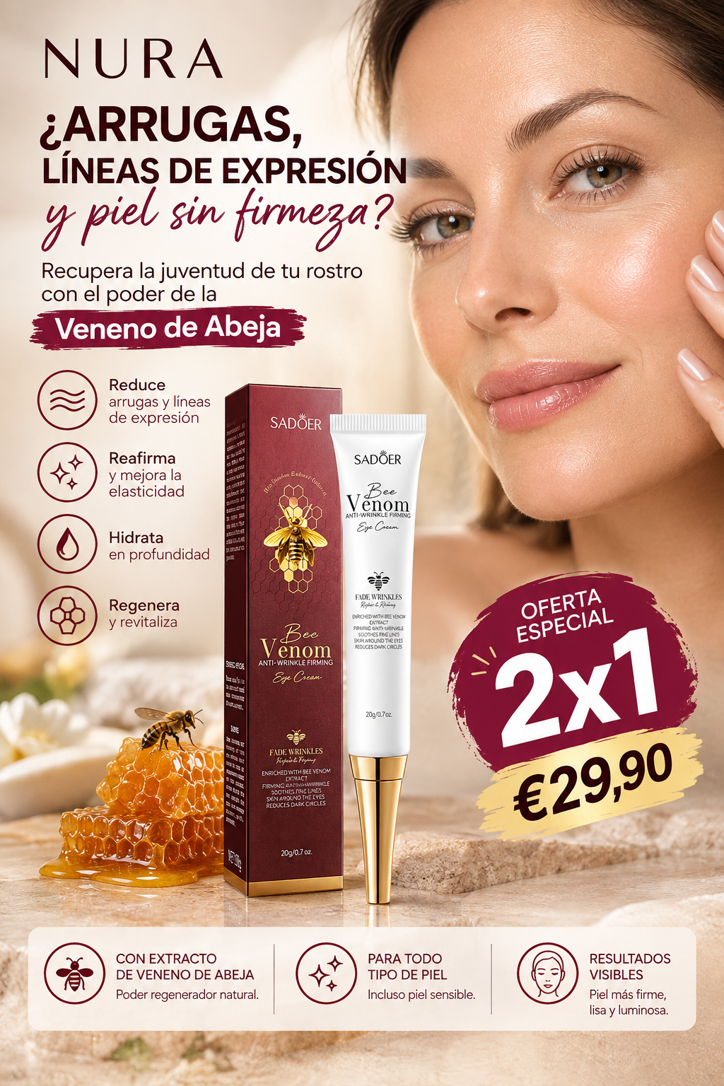 Nura BeeLift — Contorno de Ojos Efecto Tensor