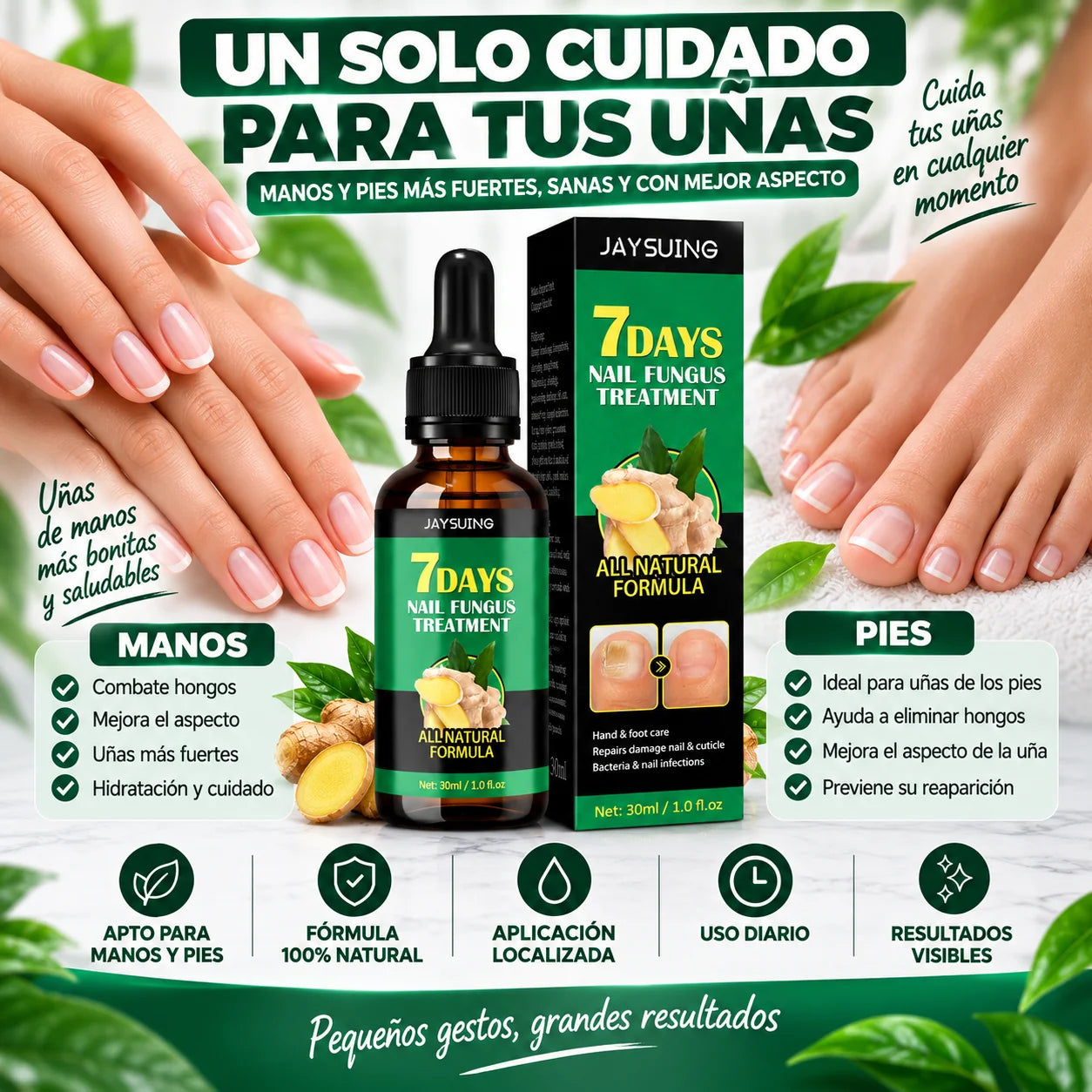 Nura — Aceite de Uñas para Hongos (Fórmula Intensiva Tea Tree)