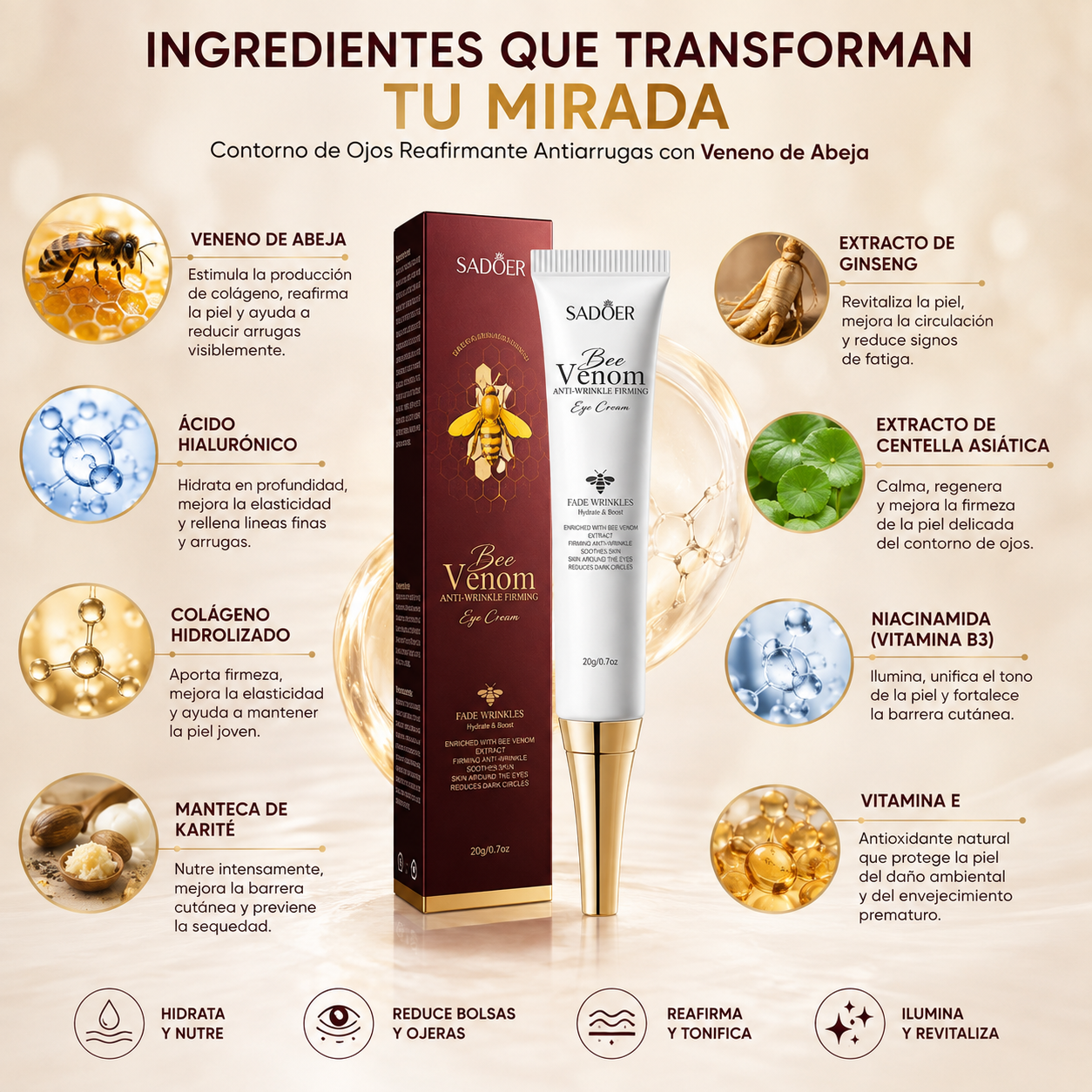 Nura BeeLift — Contorno de Ojos Efecto Tensor