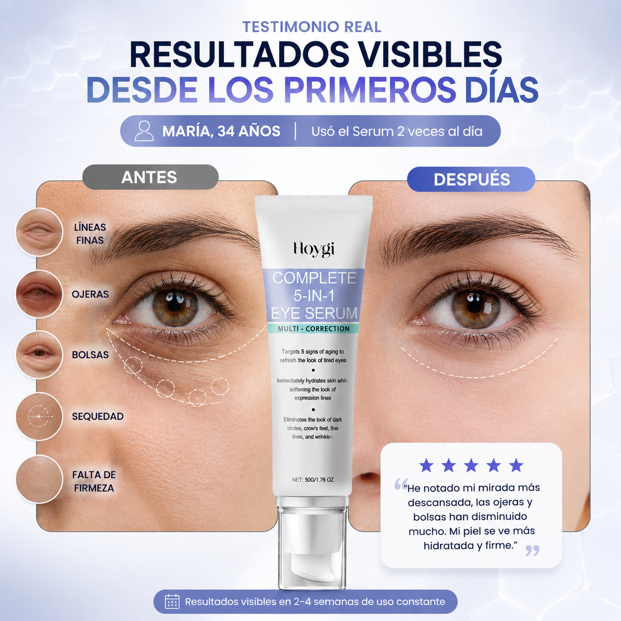 Sérum Anti-Ojeras 5 en 1 Nura